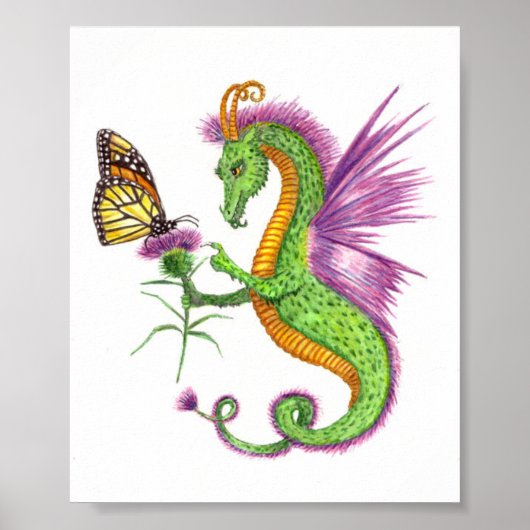 Dragon & Butterfly - afdruk Poster (Voorkant)