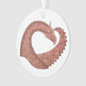 Dragon cardiaque Brown en blanc (devant)