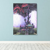 Dragon Castle Canvas Afdruk (Insitu (Houten vloer))
