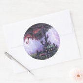 Dragon Castle Ronde Sticker (Envelop)