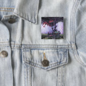 Dragon Castle Vierkante Button 5,1 Cm (In situ)