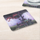 Dragon Castle Vierkante Kartonnen Onderzetter (Schuin)