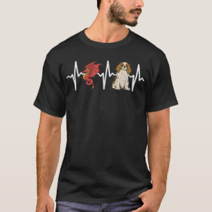 Dragon Cavalier King Charles Spaniel Heartbeat Dog T-shirt
