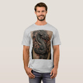 Dragon Celtic Abstrait Tattoo T-Shirt Design (Devant entier)