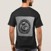 Dragon celtic zwart grijs abstract tattoo t shirt (Achterkant)
