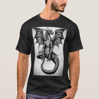 Dragon celtic zwart grijs abstract tattoo tshirt