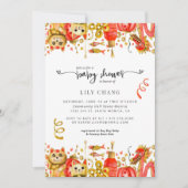 Dragon & Chat Lucky | Invitation baby shower (Devant)