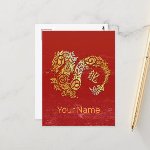 Dragon Chinese Zodiac Horoscoop sterrenbeeld Briefkaart