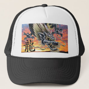 Dragon chinois avec Casquette de baseball Kanji - 