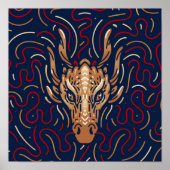 Dragon chinois de Zodiac | Impression numérique Zo (Devant)