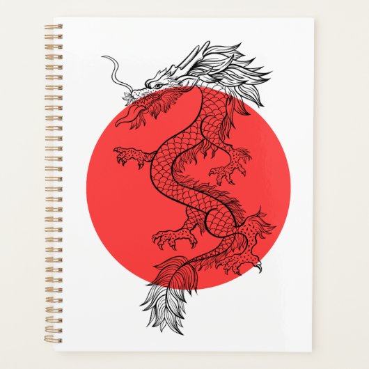 Dragon chinois rouge et blanc (Devant)