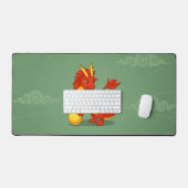 Dragon Chinois Rouge sur Fond Vert (Clavier et souris)