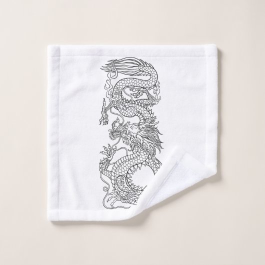 Dragon chinois traditionnel (Gant de toilette)