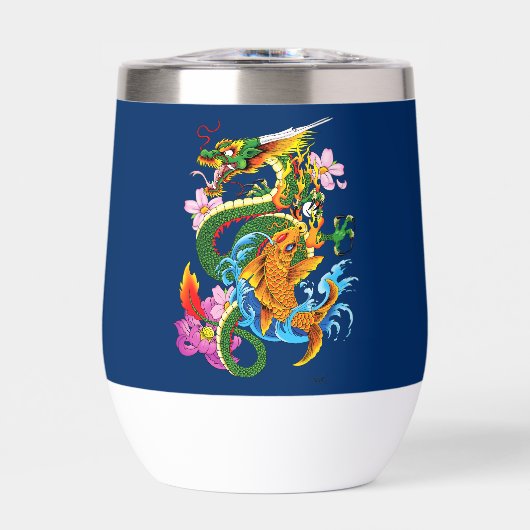 Dragon chinois vert Koi (Avant)