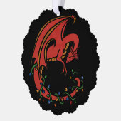 Dragon Christmas Ornament Kaart (Links)