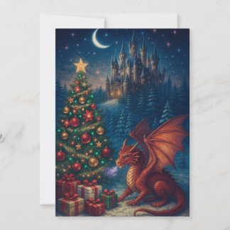 Dragon Christmas Tree Feestdagenkaart