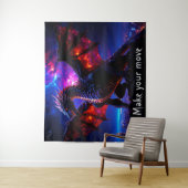 Dragon City 001 Tapestry Wandkleed (In situ)