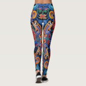 Dragon coloré Leggings Motifs ethniques (Dos)