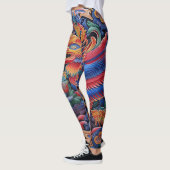 Dragon coloré Leggings Motifs ethniques (Gauche)