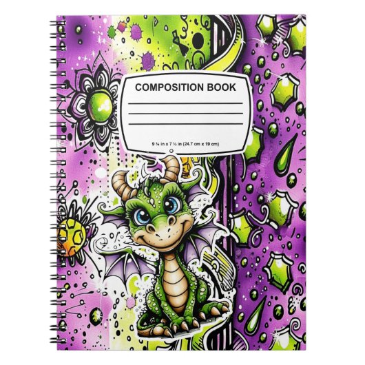  dragon composition book notitieboek (Voorkant)