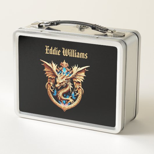 Dragon Crest metalen lunchbox (Achterkant)