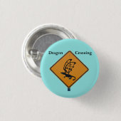 Dragon Crossing Ronde Button 3,2 Cm (Voorkant /achterkant)