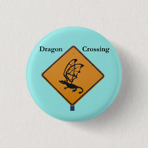 Dragon Crossing Ronde Button 3,2 Cm