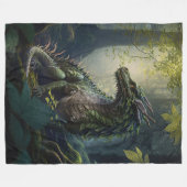 Dragon dans une couverture en polaire magique (Devant (Horizontal))