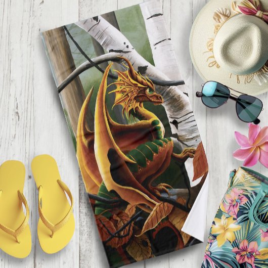 Dragon d'automne Imaginaire vert orange