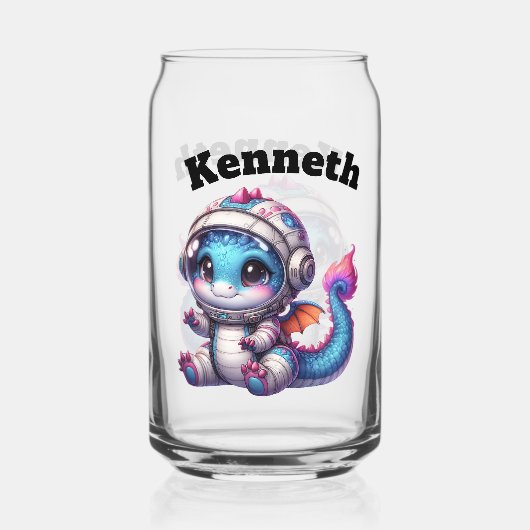 Dragon de bébé dans le casque explorant l'espace (Verso)