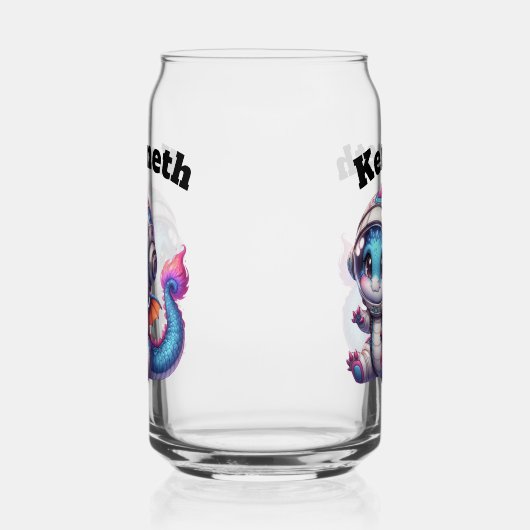 Dragon de bébé dans le casque explorant l'espace (Droite)