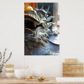 Dragon de bronze - Shanghai, Chine Poster (Cuisine)