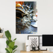 Dragon de bronze - Shanghai, Chine Poster (Bureau à domicile)