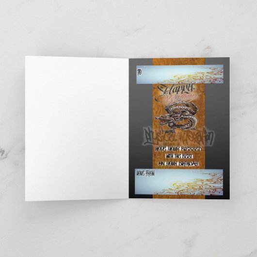 Dragon de carte d'anniversaire (Intérieur)