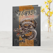 Dragon de carte d'anniversaire (Fleur jaune)