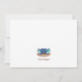 Dragon de chêne et tamia - carte de remerciements (Dos)