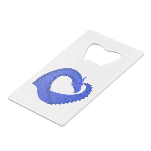 Dragon de coeur bleu sur blanc (Dos Angle)