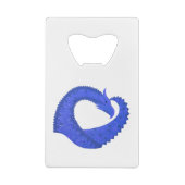 Dragon de coeur bleu sur blanc (Dos)