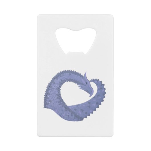Dragon de coeur gris bleu sur blanc (Devant)