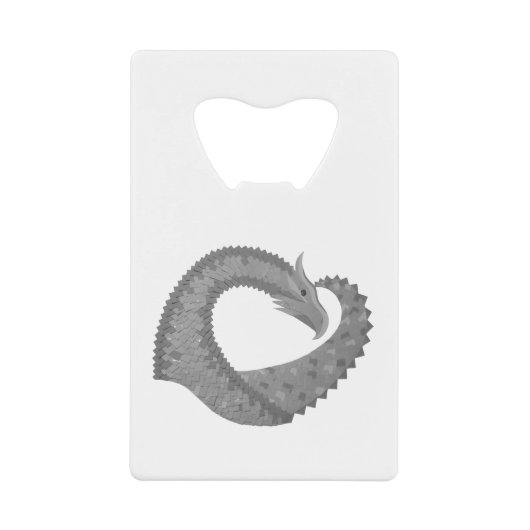 Dragon de coeur gris sur blanc (Devant)