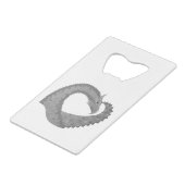 Dragon de coeur gris sur blanc (Dos Angle)