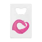 Dragon de coeur rose chaud sur blanc (Dos)