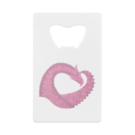 Dragon de coeur rose sur blanc (Devant)