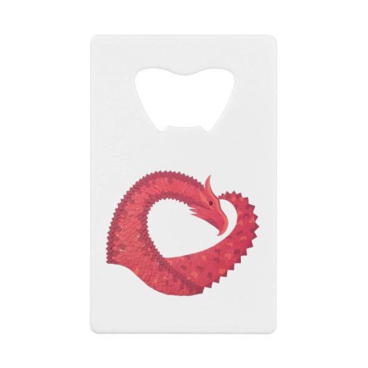 Dragon de coeur rouge en blanc (Devant)