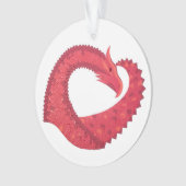 Dragon de coeur rouge en blanc (devant)