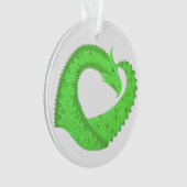 Dragon de coeur vert citron blanc (devant)