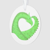 Dragon de coeur vert citron blanc (devant)