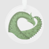 Dragon de coeur vert olive blanc (dos)