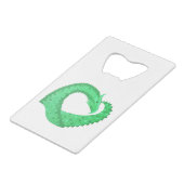 Dragon de coeur vert sur blanc (Dos Angle)