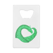Dragon de coeur vert sur blanc (Dos)